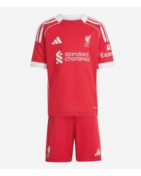Billige Fotballdrakt Liverpool Replika Hjemmedraktsett Barn 2025-26 Kortermet (med bukser)